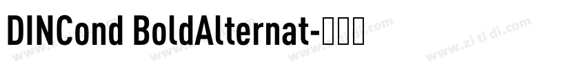 DINCond BoldAlternat字体转换